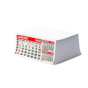 FOLHINHA CALENDÁRIO 2026 (COMPRE APENAS QUANTIDADES MÚLTIPLO DE 100PEÇAS)