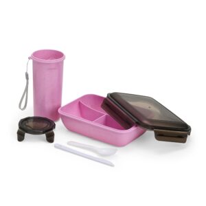 KIT COPO E MARMITA FIBRA DE BAMBU