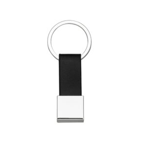 CHAVEIRO DE METAL C/ COURO