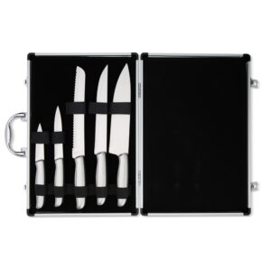 JOGO DE FACAS C/ 5 PEÇAS NA MALETA