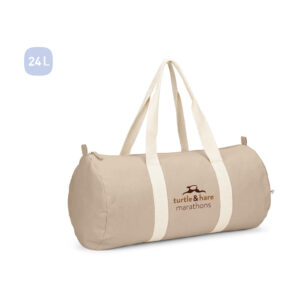 SAINT SPORT. Bolsa esportiva em algodão reciclado e poliéster reciclado (380 g/m² )